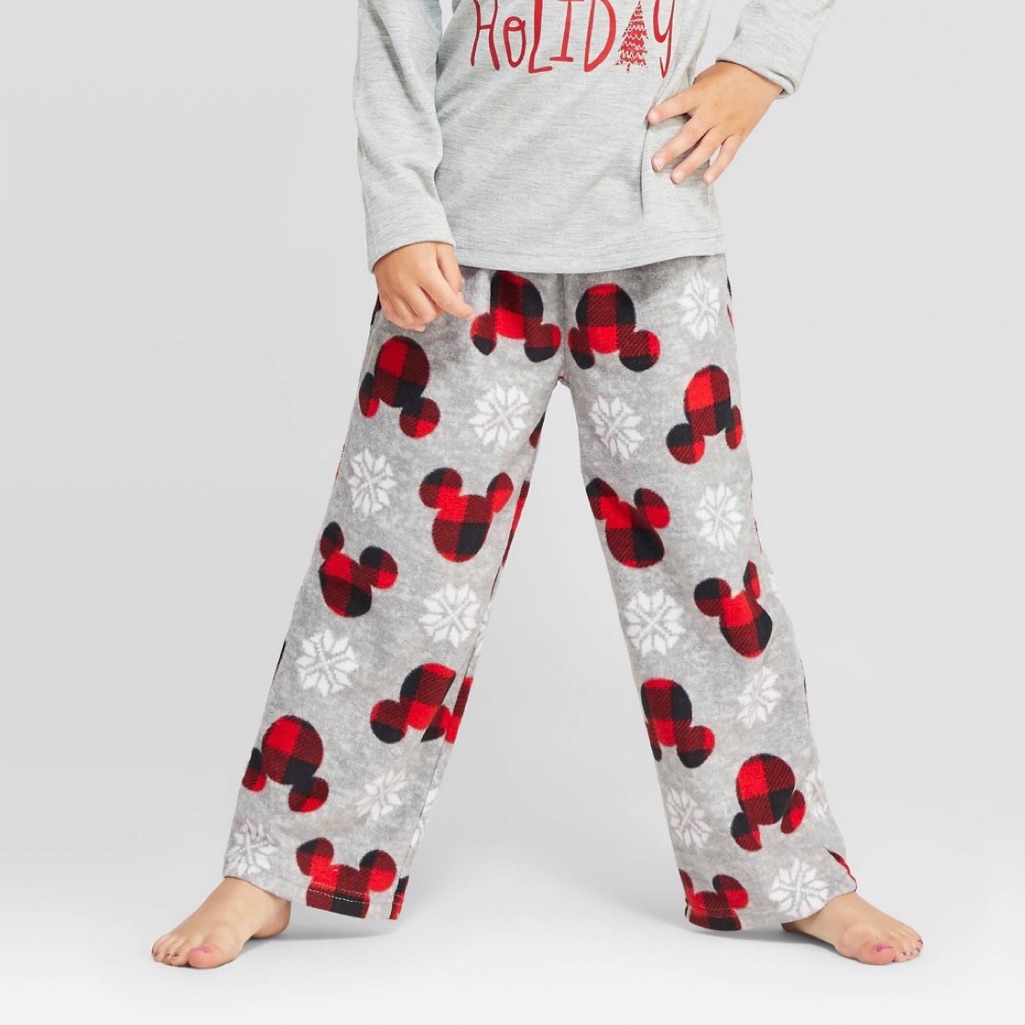 Disney Mickey Holiday Snowflake Fleece Pajama Pant